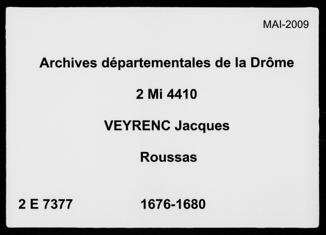 1er janvier 1676-1er février 1679