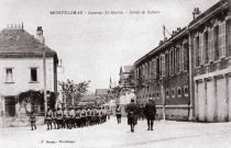 Sortie de soldats de la caserne Saint-Martin.