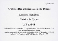 Notes brèves avec livre de comptes des clients (26 juillet 1471-17 avril 1477).
