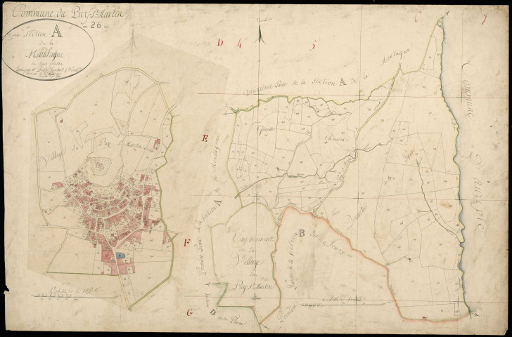 Section A3, Montagne (la). Village (agrandissement).