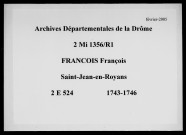 13 janvier 1743-3 janvier 1746