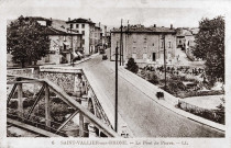 Saint-Vallier. - Le pont de pierre sur la Galaure.