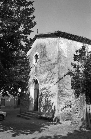 Piègros-la-Clastre.- La façade occidentale de l'église Saint-André.