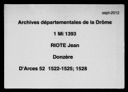 Notes brèves (3 février 1522, 11 mars 1522, 9 janvier 1523-6 janvier 1525).