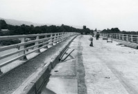 Réalisation du caniveau technique, après pose de bordure T2 collées sur la chape.