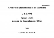 8 septembre 1693-30 août 1695