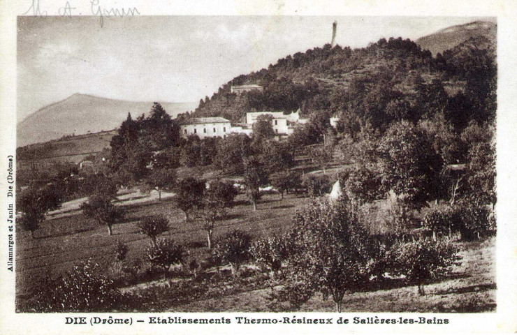 Les établissements thermo-résineux de Salières-les-Bains.
