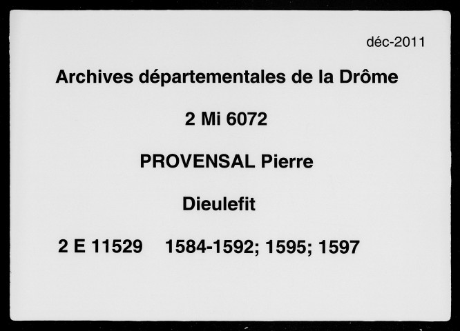 janvier-mars 1584, septembre-décembre 1585