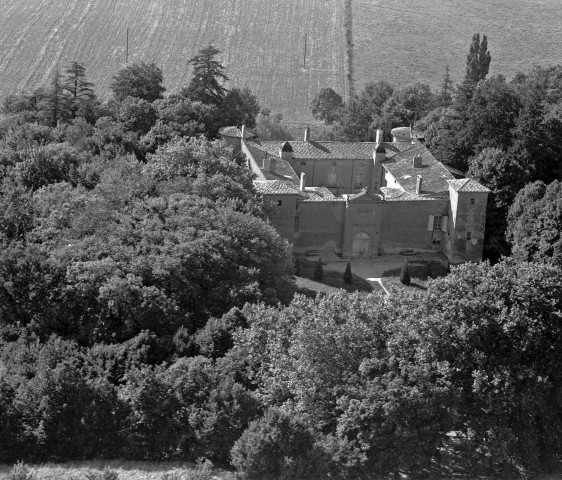 Vue aérienne du château.