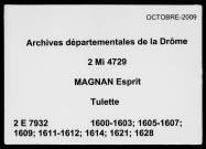 1er janvier 1600-5 septembre 1628