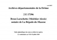 Inventaires (12 vendémiaire an VIII-19 juillet 1810).