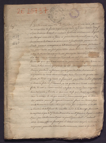 5 février 1739-26 septembre 1740