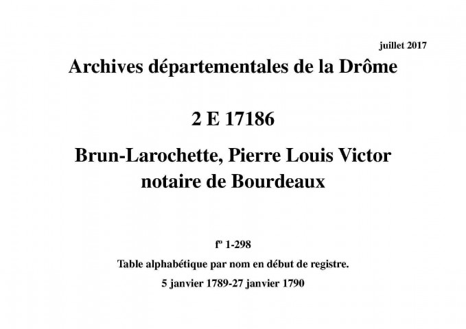 5 janvier 1789-27 janvier 1790