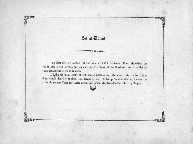 Saint-Donat-sur-l'Herbasse.- Vue du village et de la Collégiale.