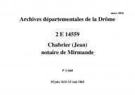 10 juin 1631-15 mai 1661