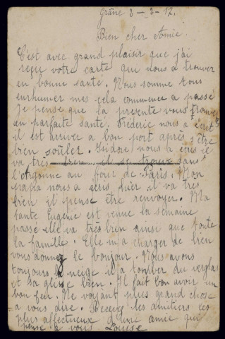 Lettres reçues de Louise (amie).