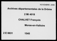 2 janvier 1545-25 septembre 1574