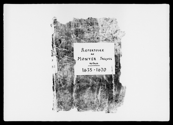 Répertoire général (1635-20 avril 1670).