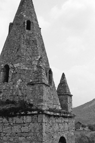 La Chapelle-en-Vercors.- Le clocher de l'église Assomption de Notre-Dame.