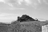 Mérindol-les-Oliviers. - Vue générale de la tour médiévale.