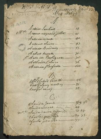 29 octobre 1673-25 avril 1674