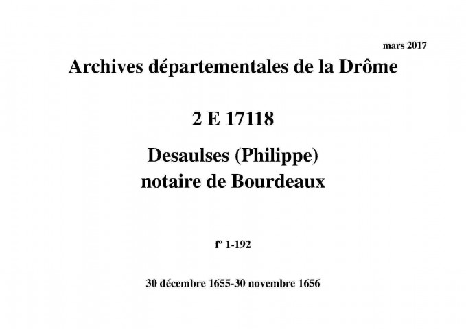 30 décembre 1655-9 novembre 1656