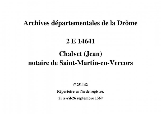 25 avril-26 septembre 1569