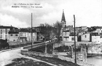 Vue du village et du pont sur la Drôme.