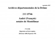 28 février 1698-29 janvier 1701