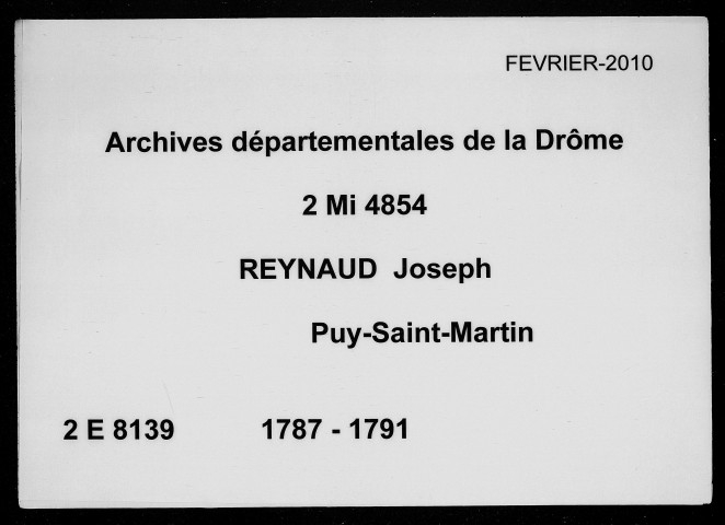 1er juillet 1787-13 mars 1791