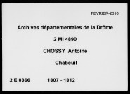 8 janvier 1807-1er février 1812