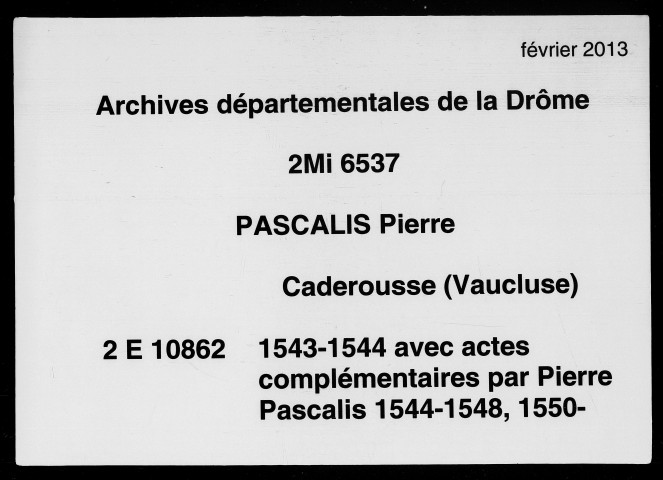 31 décembre 1543-21 février 1545