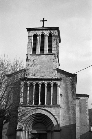 Bourdeaux.- Le clocher de l'église Saint-Savin.