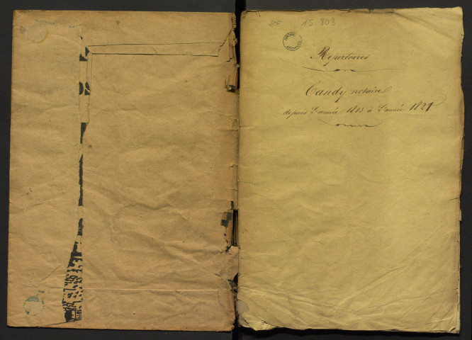 Tables alphabétiques annuelles (1813-1821).