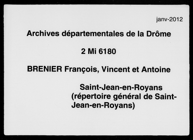 Répertoire général (3 juin 1525-1754).