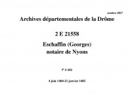 Notes brèves (4 juin 1484-21 janvier 1485).
