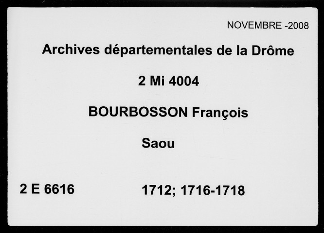 21 mars 1712-19 décembre 1718