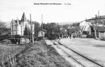 Le tramway de la ligne Bourg-de-Péage Sainte-Eulalie-en-Royans et en 1904 Pont-en-Royans (Isère).