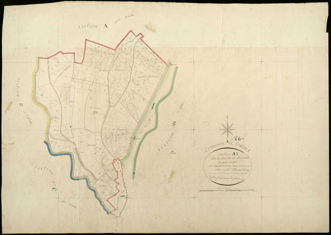 Section A3, Touche (la) et Chauvets (les). Village (agrandissement sur A,C,D développement).