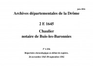 26 novembre 1563-30 septembre 1582