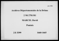 20 octobre 1660-2 juillet 1665