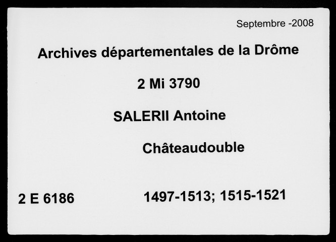 2 octobre 1497-28 avril 1521