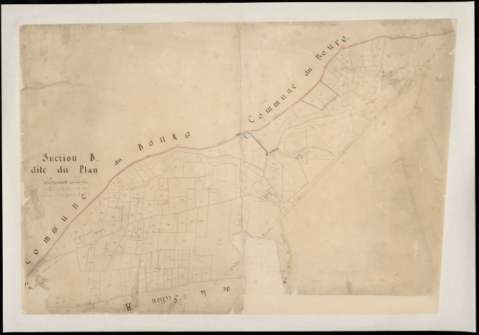 Section B1, Plan (le). Section C1, Plovier (parcelles n° 1-58). (numérotation incomplète).