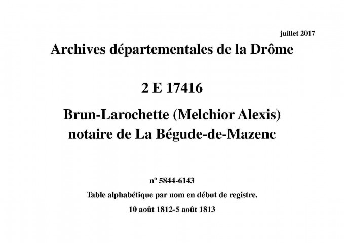 10 août 1812-5 août 1813