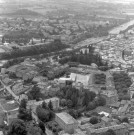 Vue aérienne de la ville.