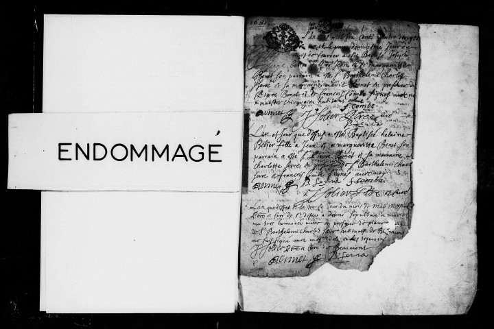 Religion catholique. - Baptêmes, mariages, sépultures (1681-1792).