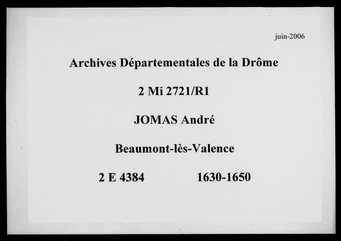 29 janvier 1630-18 juillet 1650