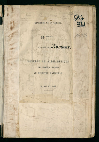 Table alphabétique.