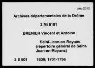 Répertoire général (1639-1756).