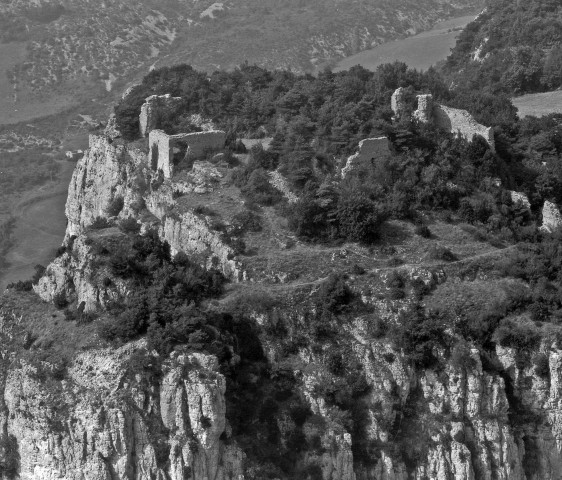 Vue aérienne de l'église romane Saint-Pierre.